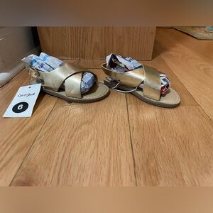 Toddler gold sandals 6